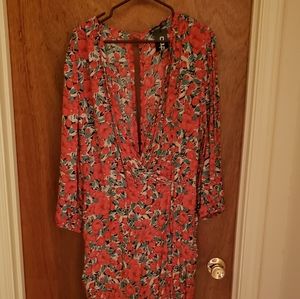 Boohoo Rose Ruched Wrap Dress